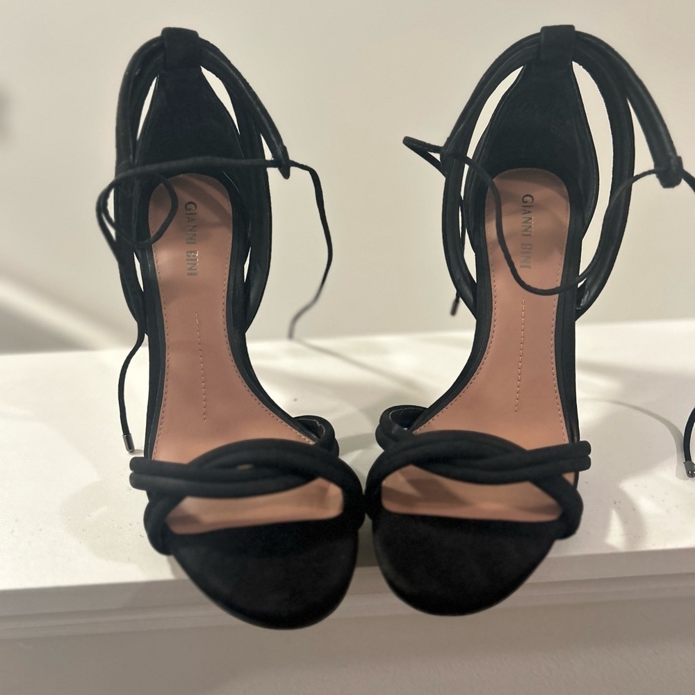 Gianni Bini Black Women's Heels-Ankle String Ties